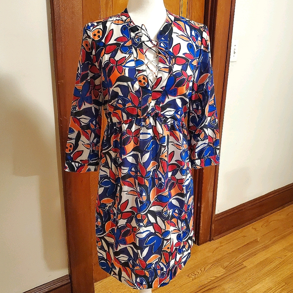 J. CREW FACTORY | Floral & Butterfly Print Dress